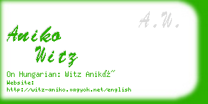 aniko witz business card